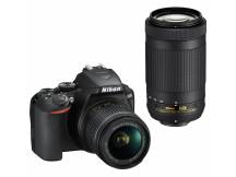 Camara Nikon D3500 24MP, Lente 18-55mm y 70-300mm