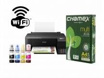 Impresora Wifi Epson Ecotank L1250 + resma de 500 hojas