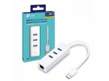 Adaptador TP-Link USB 2 en 1 con Hub de 3 puertos