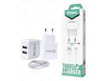 Cargador Dual Inkax c/Cable USB tipo C