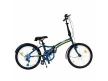 Bicicleta plegable 7 velocidades rodado 20 azul petrleo