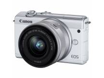Camara Canon M200 Mirrorless lente 15-45mm blanca
