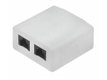 Caja de pared NRG+ RJ-45 2 puertos CAT5E