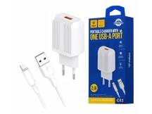 Cargador Inkax USB-A 2.1a + Cable Micro USB