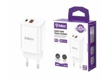Cargador Inkax USB-A+C 20w blanco