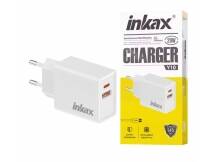 Cargador Inkax USB-A+C QC3.0 20w blanco