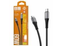 Cable Inkax USB-C 60w 1m negro