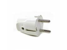 Ficha Schuko blanca Conatel c/tierra