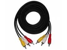 Cable audio / video stereo 3x3 rca