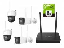 Combo Hikvision NVS Wifi 6 + 4 camaras 2MP + MicroSD 512GB