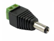 Conector 12v 2.1mm dc macho para CCTV