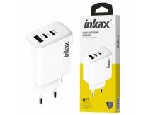 Cargador Inkax USB-A + 2xUSB-C 40W blanco