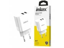 Cargador Inkax 2xUSB-A 2.1A blanco