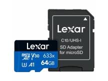 Memoria microSDXC Lexar 64GB 633x UHS-I Blue Series