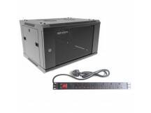 Rack Hikvision 6U + PDU de 6 unidades
