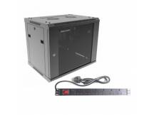 Rack Hikvision 9U + PDU de 6 unidades