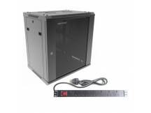 Rack Hikvision 12U + PDU de 6 unidades