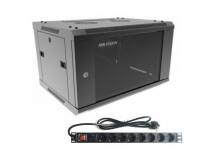 Rack Hikvision 6U + PDU de 8 puertos
