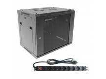 Rack Hikvision 9U + PDU de 8 puertos