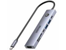 HUB USB-C Unitek 7 en 1 con bot�n screen onoff 
