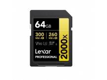 Memoria SDXC Lexar Professional 2000x 64GB UHS-II GOLD Series