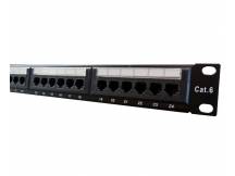 Patchera 24 puertos cat 6e para rack