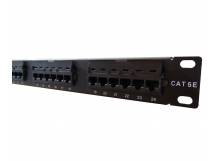 Patchera 24 puertos cat 5e para rack
