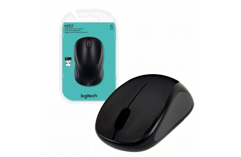 Mouse Logitech M317 inalmbrico negro