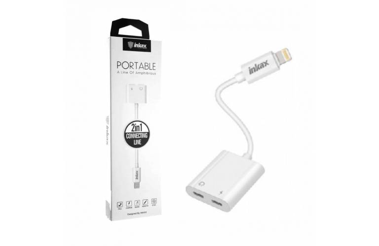 Cable adaptador Lightning Inkax 2 en 1 para Apple