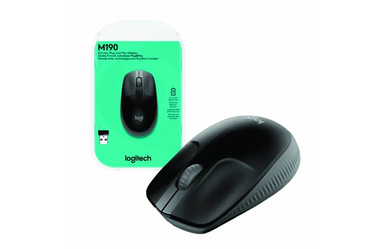 Mouse Logitech M190 inalmbrico negro
