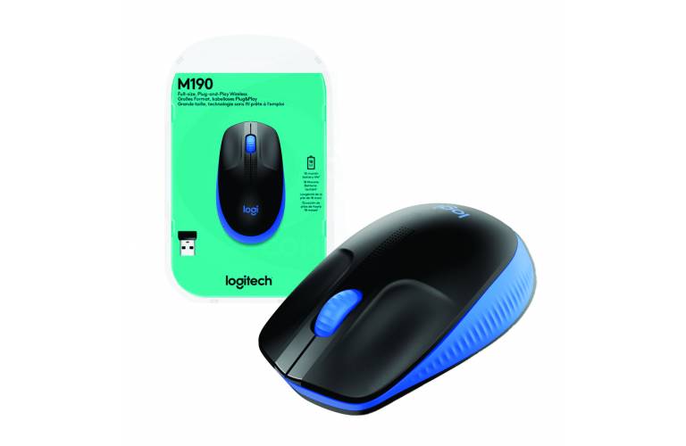 Mouse Logitech M190 inalmbrico azul