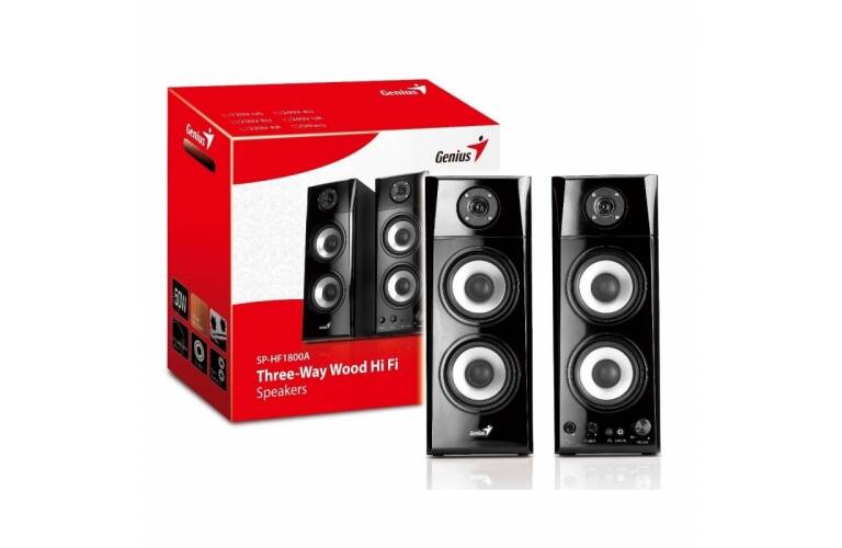 Parlantes Genius 2.0 50W SP-HF1800A II negros 
