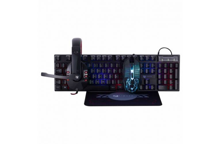 Combo X-Lizzard Gamer completo 4 en 1 