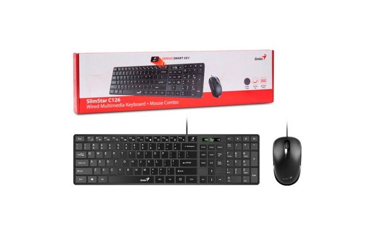 Combo Genius SlimStar C126 teclado y mouse usb